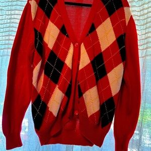 Nordstrom vintage cardigan knit colorful vneck button front